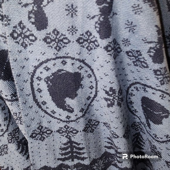 #072. NWT Blue Disney Frozen 2 Movie Tonal Cardigan Sweater-Box Lunch - Picture 6 of 6